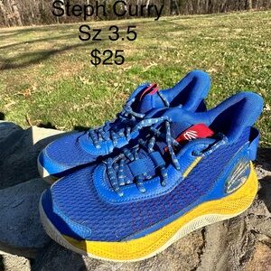 Kids Blue and Yellow Sneakers